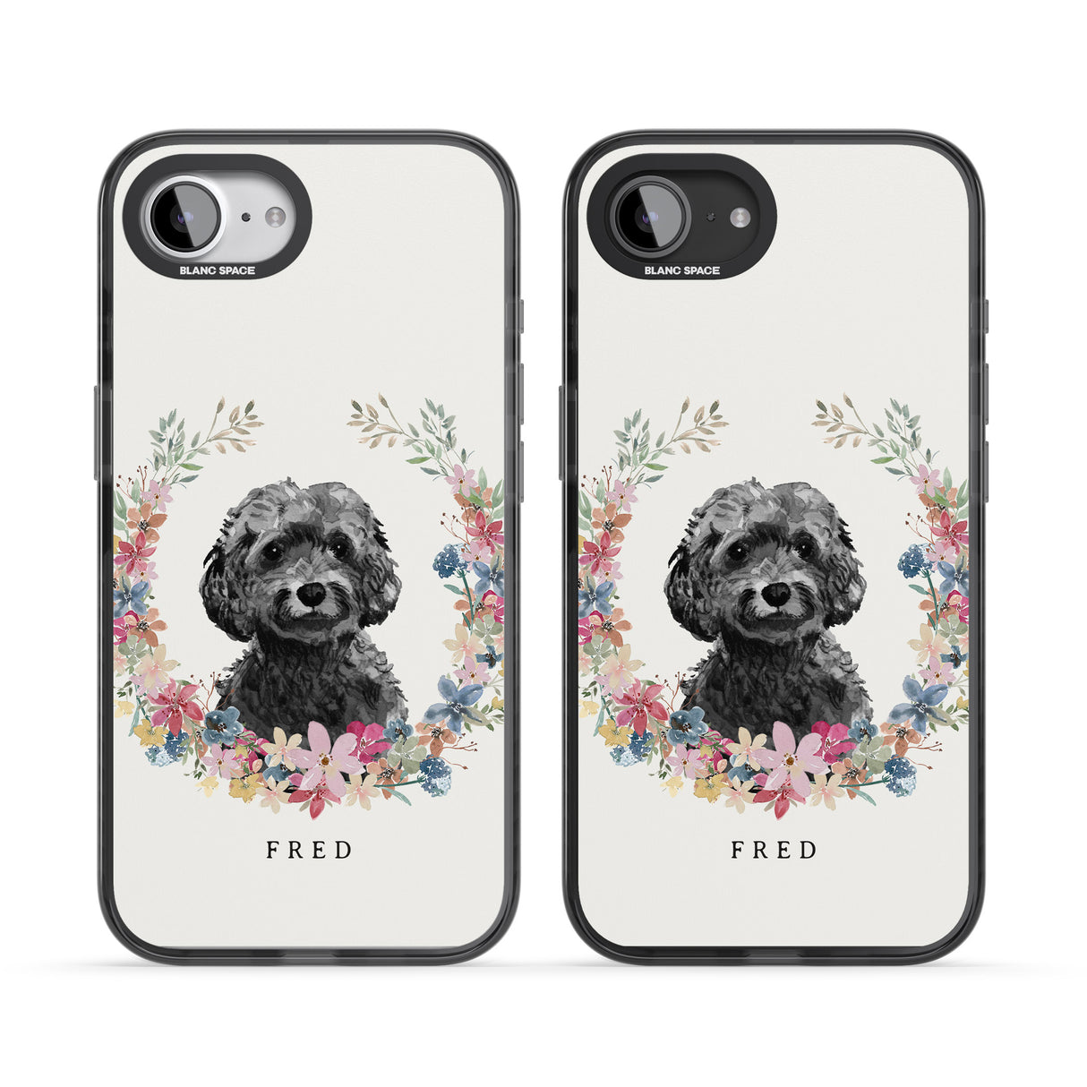 Personalised Black Cockapoo - Watercolour Dog Portrait