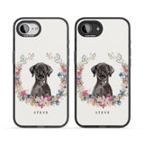 Personalised Black Lab Watercolour Dog Portrait