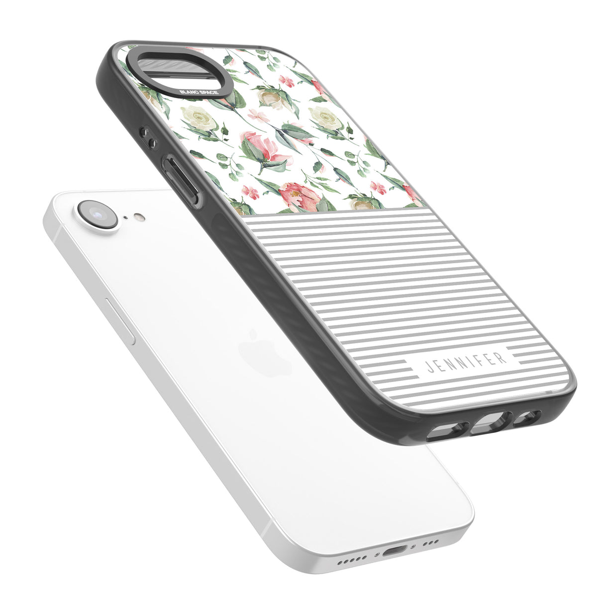 Personalised Light Floral Pattern & Stripes
