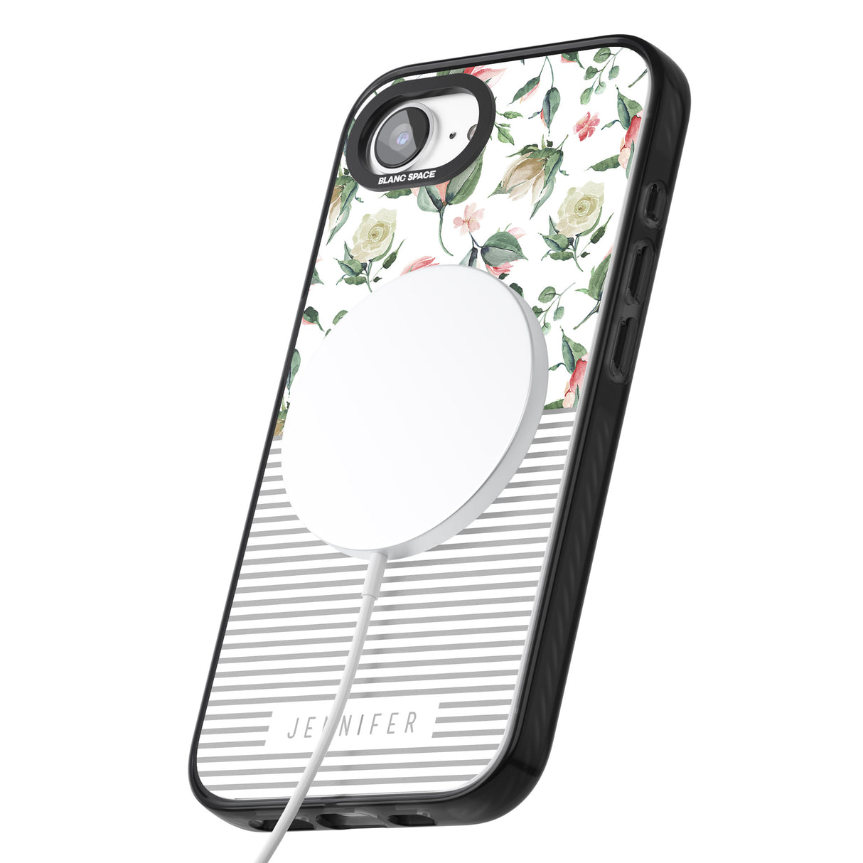 Personalised Light Floral Pattern & Stripes