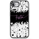 Personalised Black & White Paint Splatters