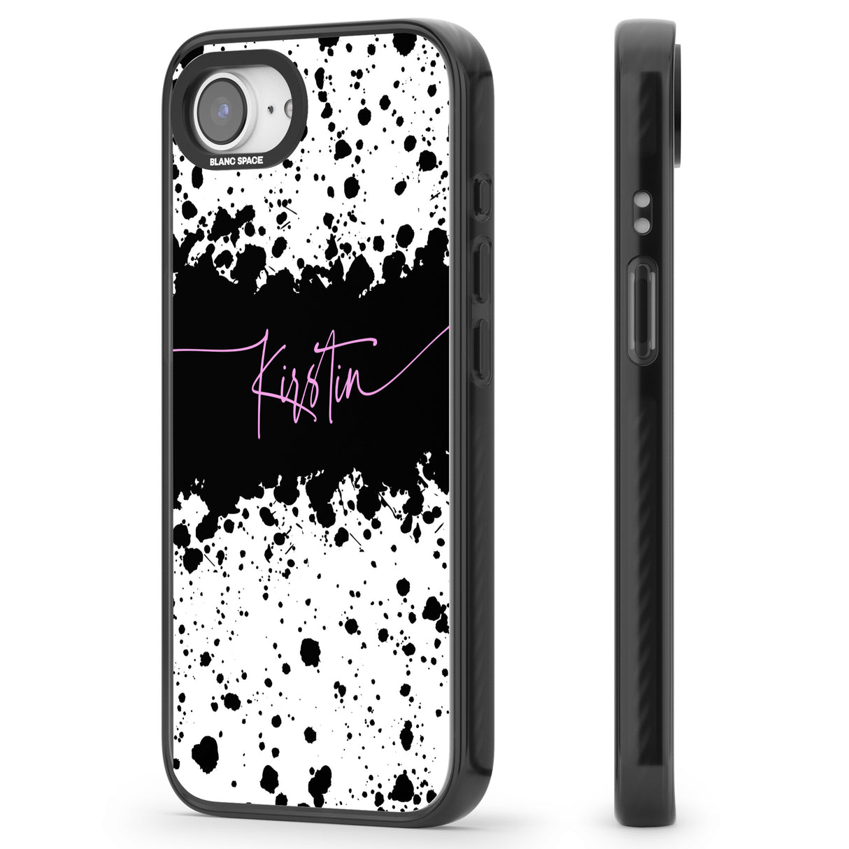 Personalised Black & White Paint Splatters