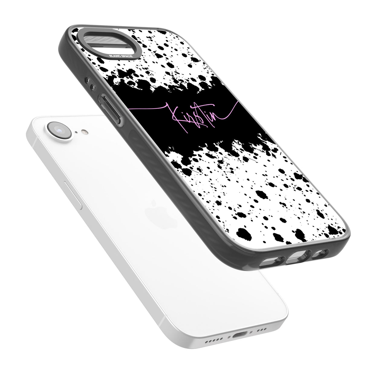 Personalised Black & White Paint Splatters