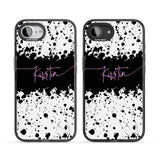 Personalised Black & White Paint Splatters