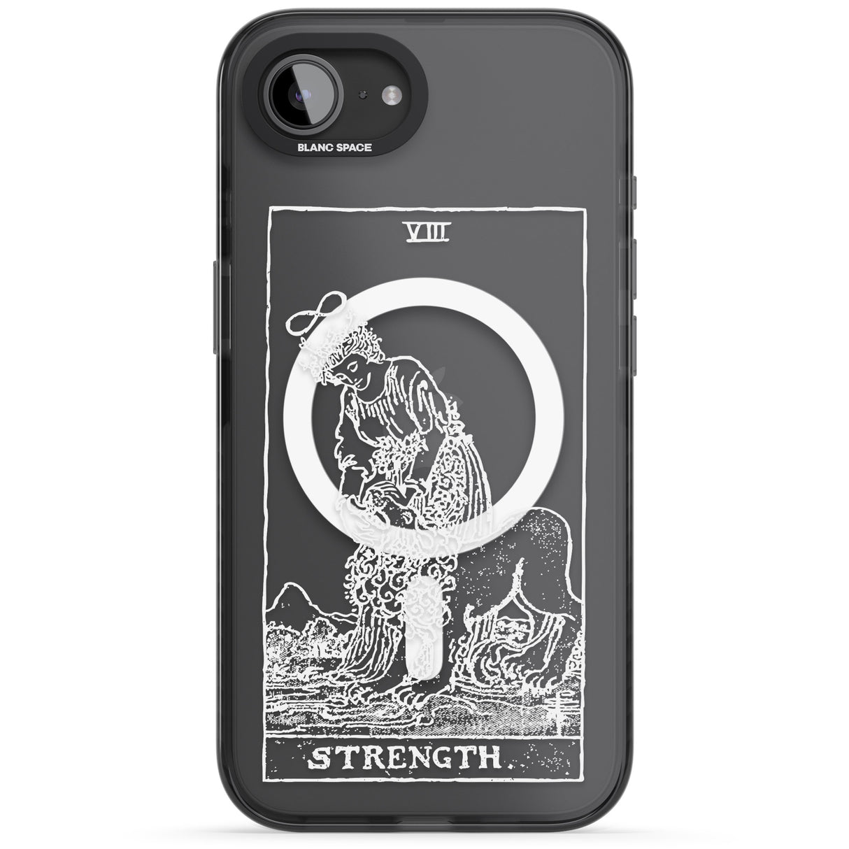 Personalised Strength Tarot Card - White Transparent