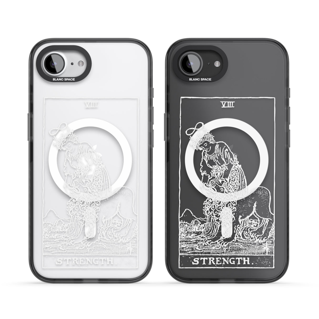 Personalised Strength Tarot Card - White Transparent