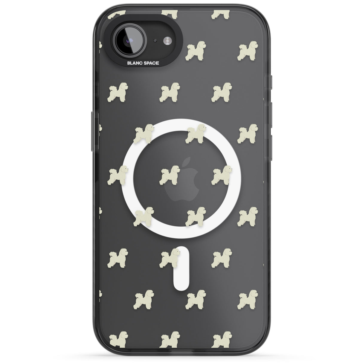 Bichon Frise Dog Pattern Clear