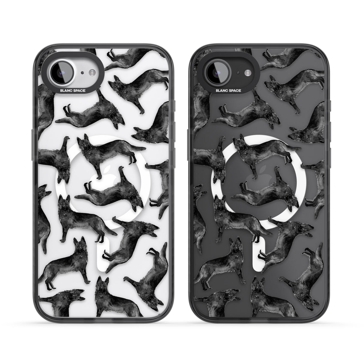 German Shepherd (Black) Watercolour Dog Pattern