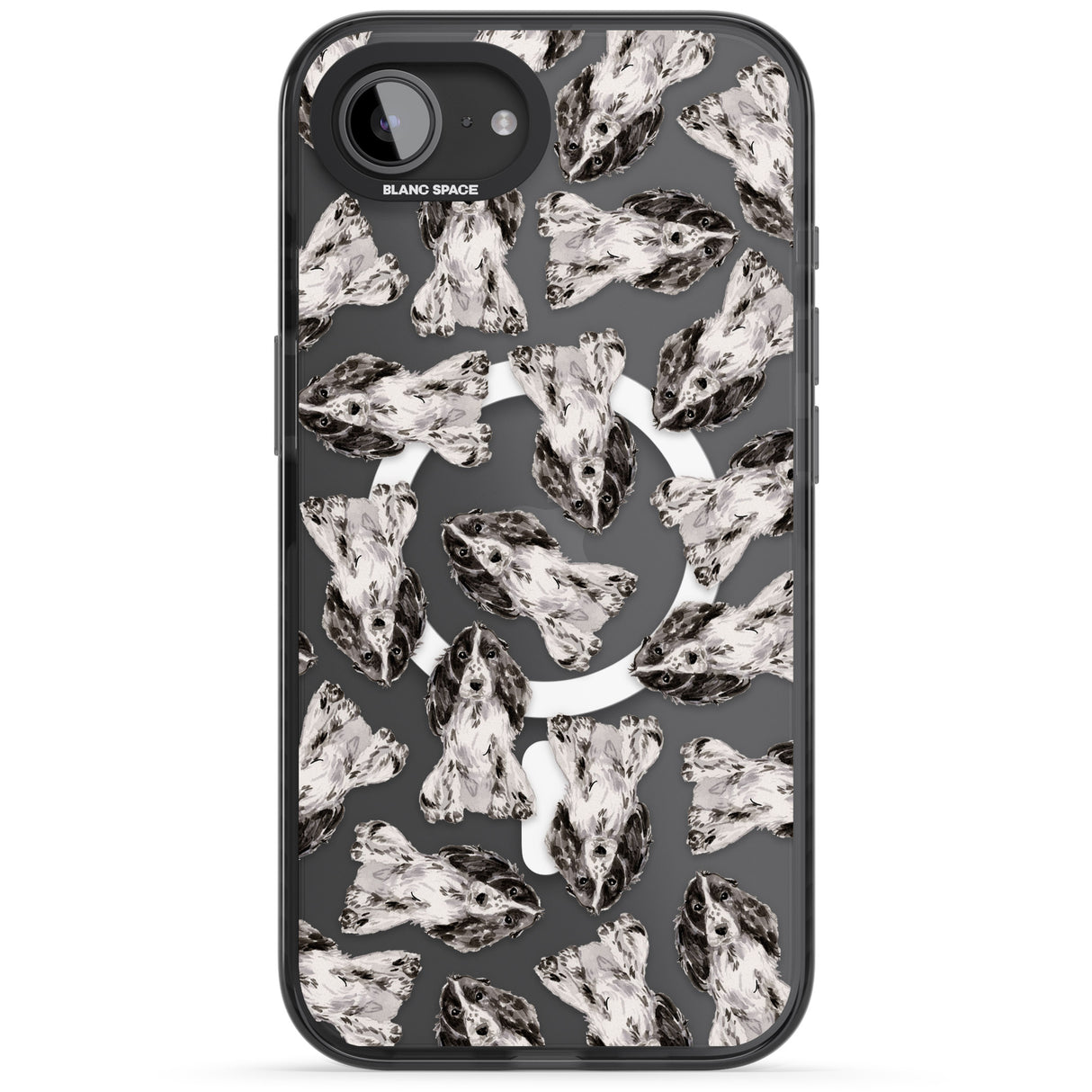 Cocker Spaniel (Black) Watercolour Dog Pattern