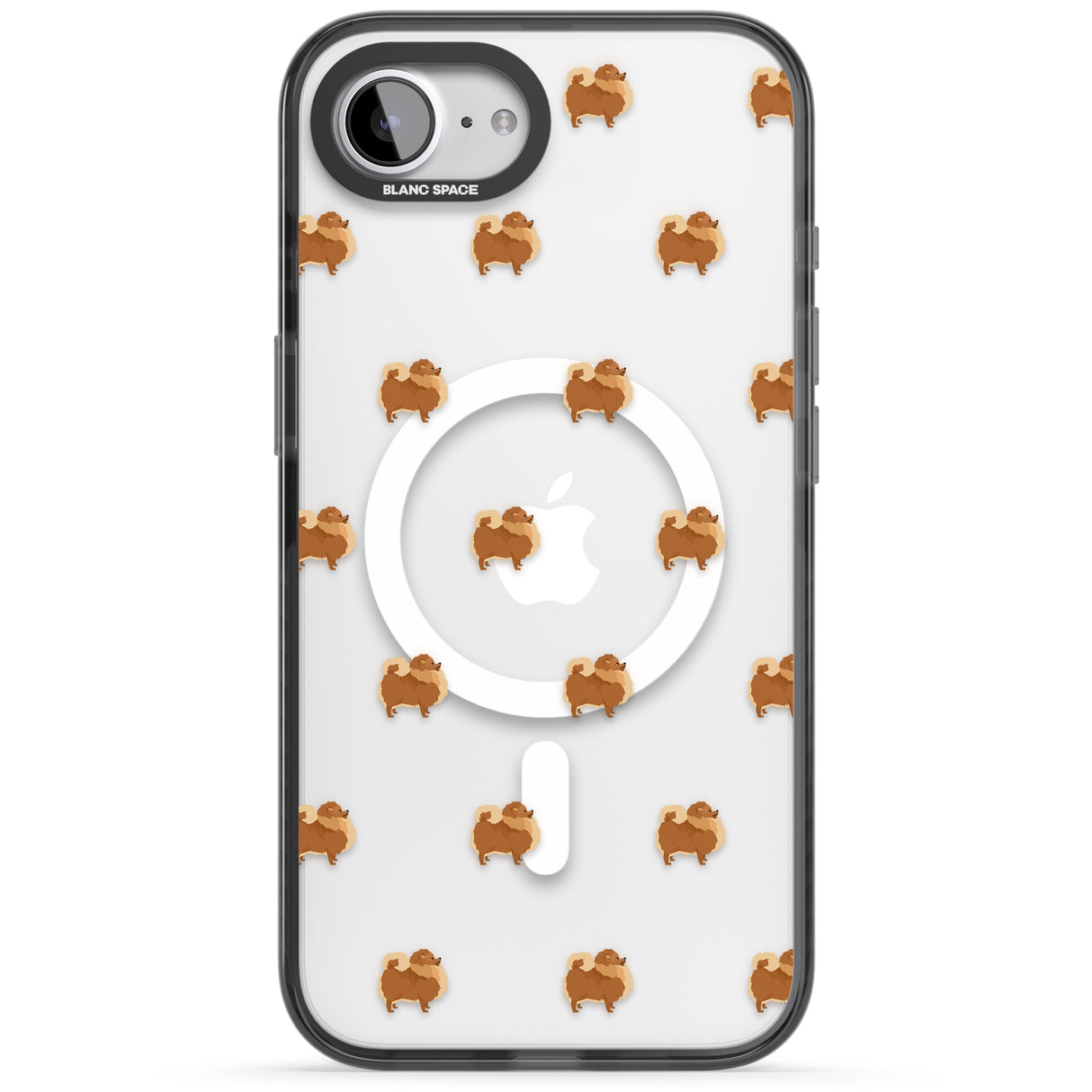 Pomeranian Dog Pattern Clear