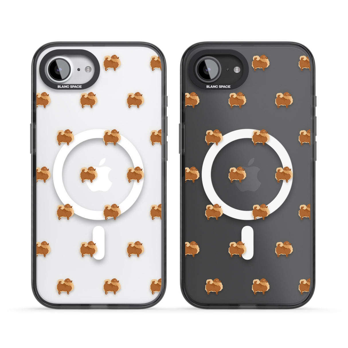 Pomeranian Dog Pattern Clear
