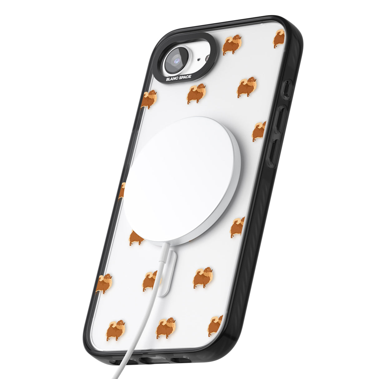 Pomeranian Dog Pattern Clear