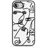 Abstract Continuous Line Faces Black on White