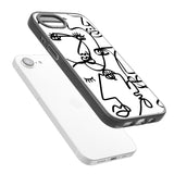 Abstract Continuous Line Faces Black on White