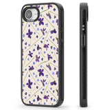 Violet Floral Pattern Design - Cream