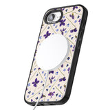 Violet Floral Pattern Design - Cream