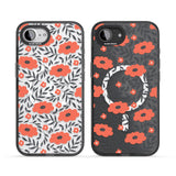 Red Poppy Transparent Floral