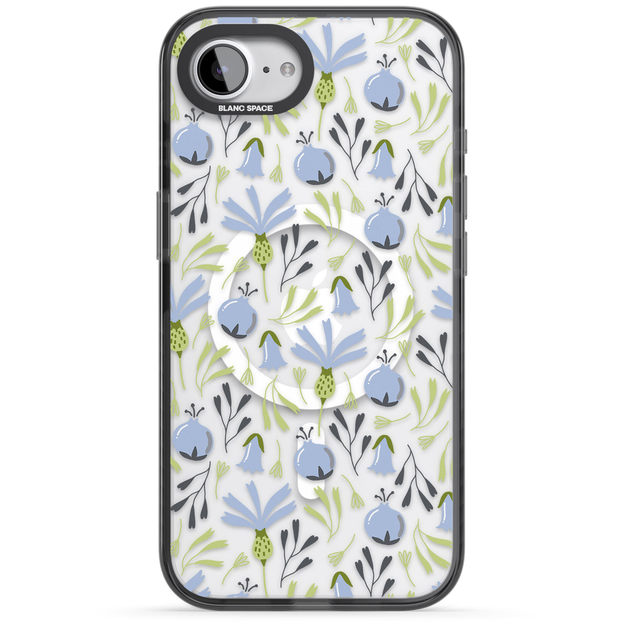 Blue Flora Transparent Floral