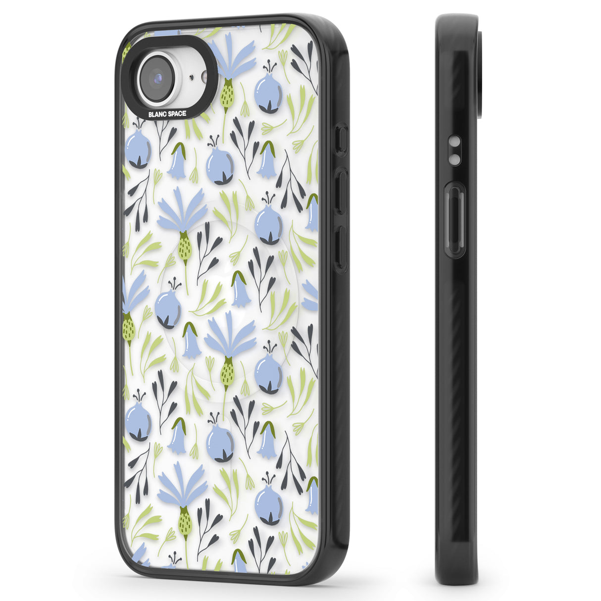 Blue Flora Transparent Floral