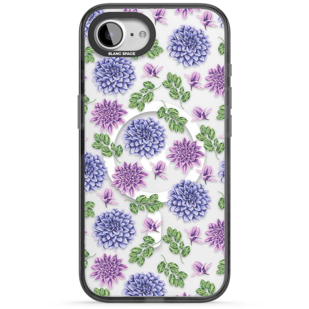 Purple Dahlias Transparent Floral