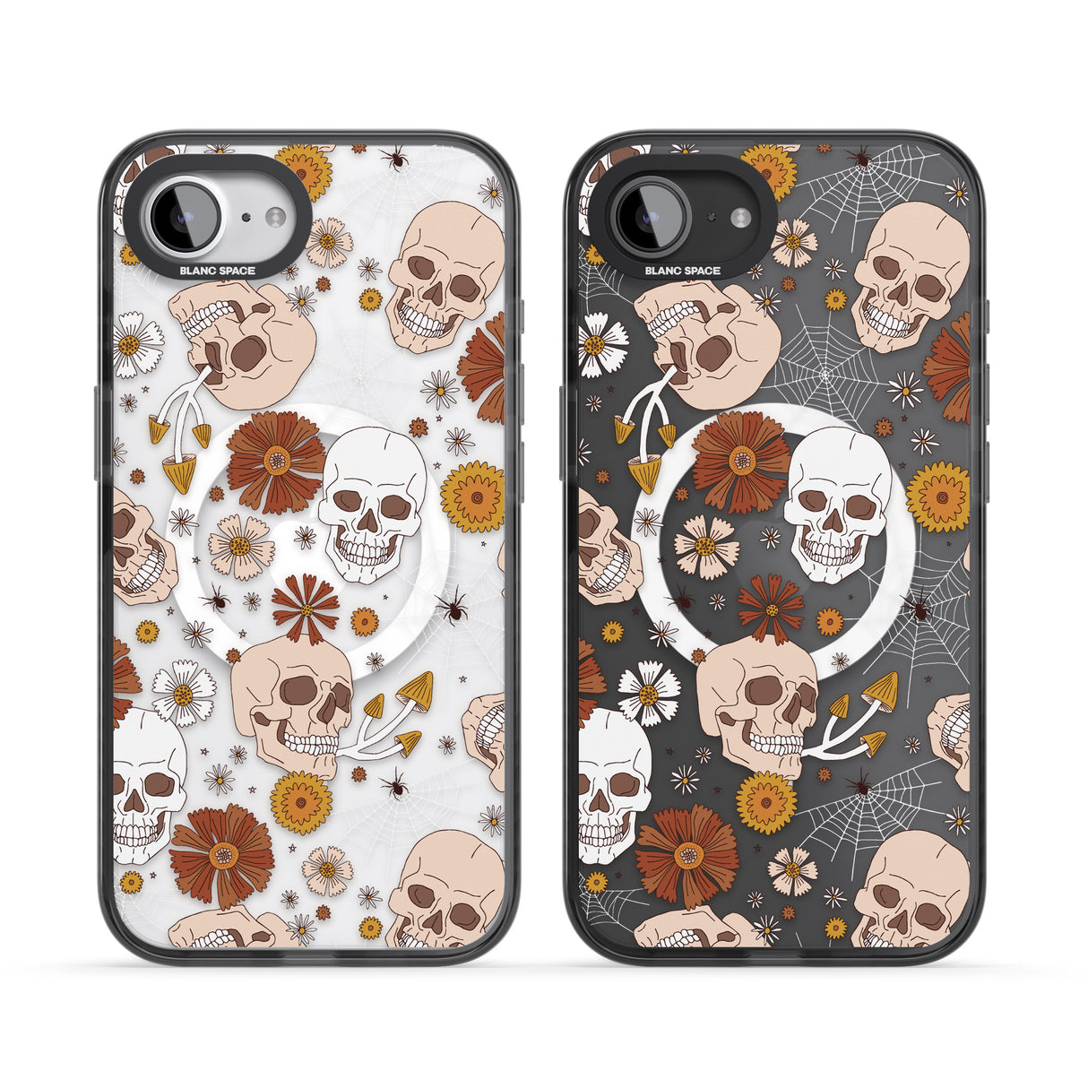 Halloween Skulls and Flowers
