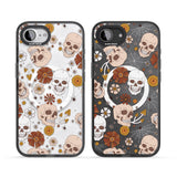 Halloween Skulls and Flowers