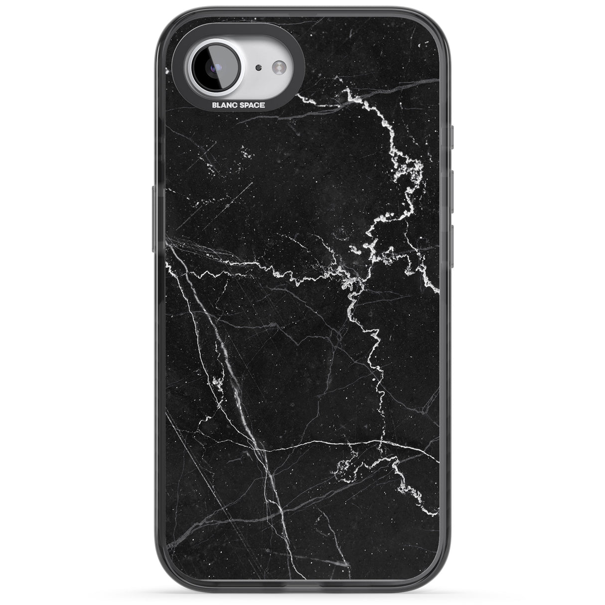Bold Black Marble with White Texture