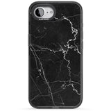 Bold Black Marble with White Texture