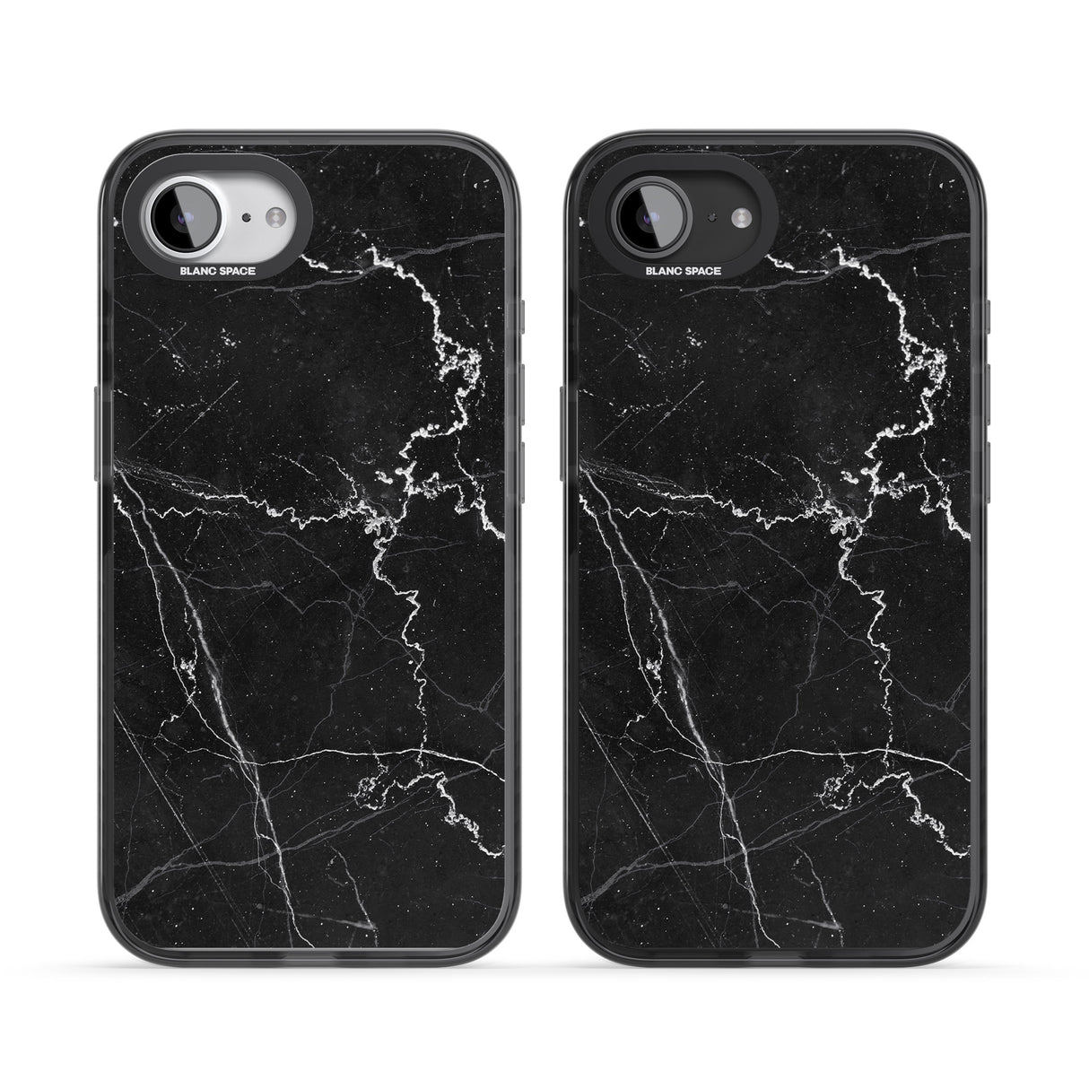 Bold Black Marble with White Texture