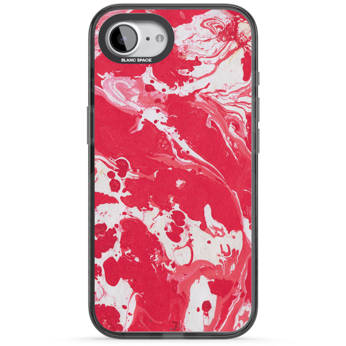 Red & White - Marbled Paper