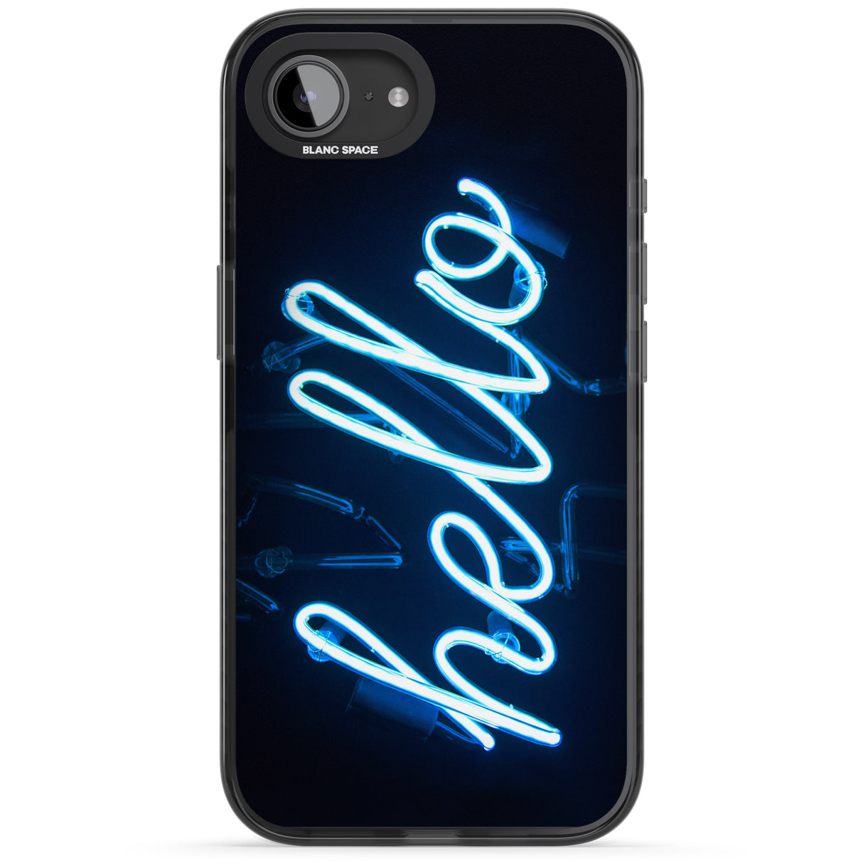 "Hello" Blue Cursive Neon Sign