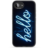 "Hello" Blue Cursive Neon Sign