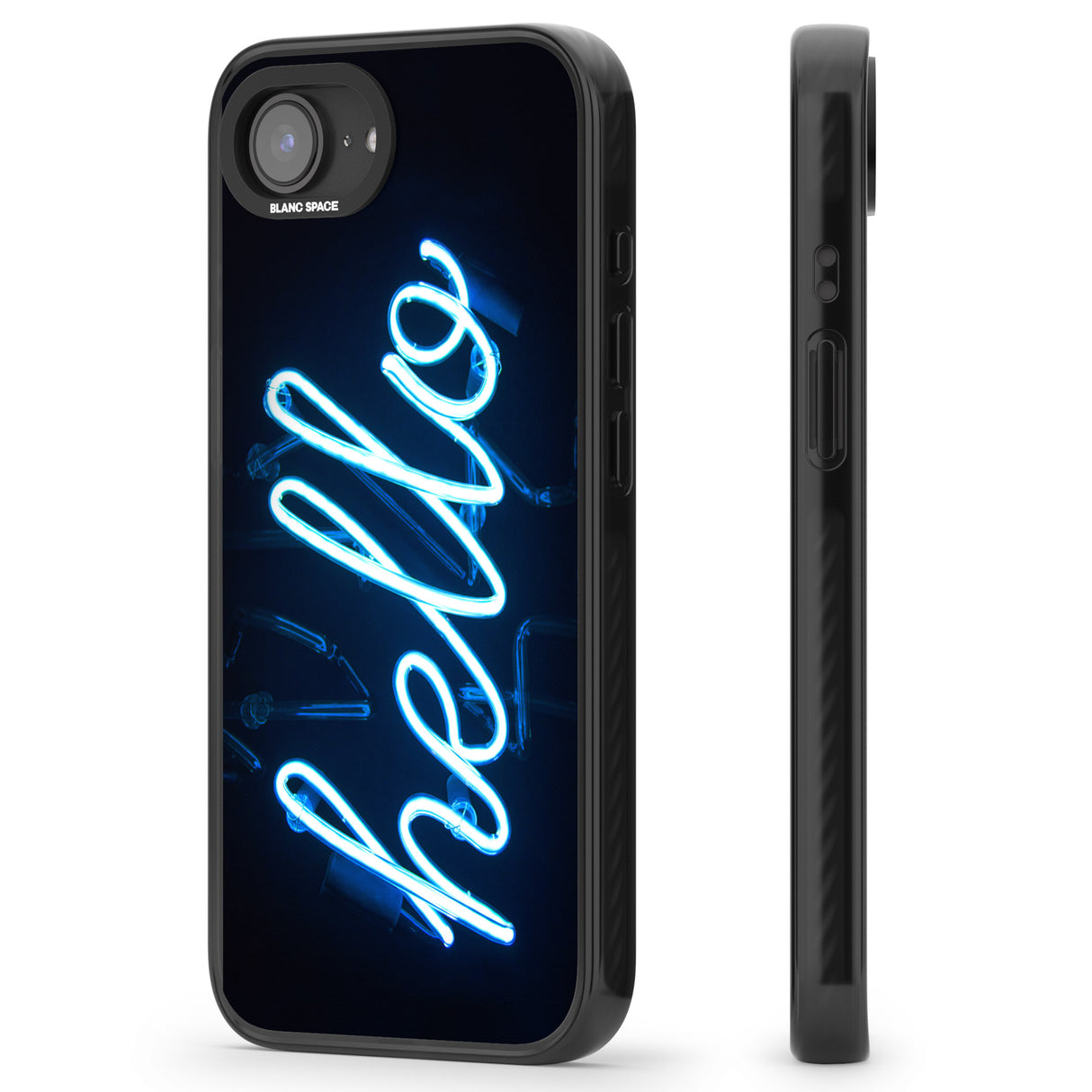 "Hello" Blue Cursive Neon Sign