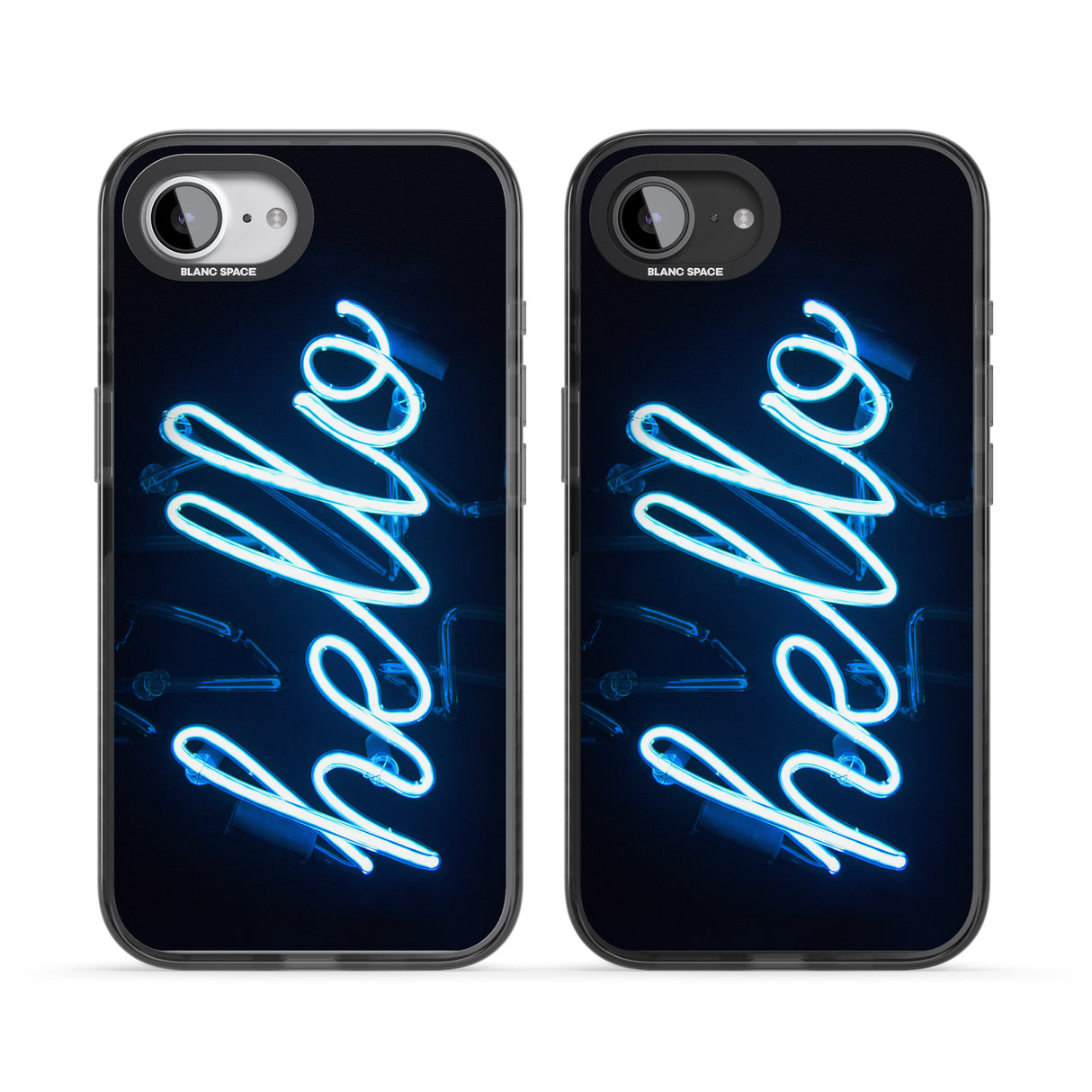 "Hello" Blue Cursive Neon Sign