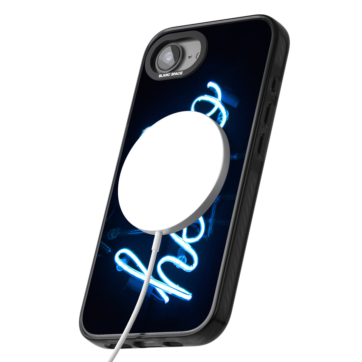 "Hello" Blue Cursive Neon Sign