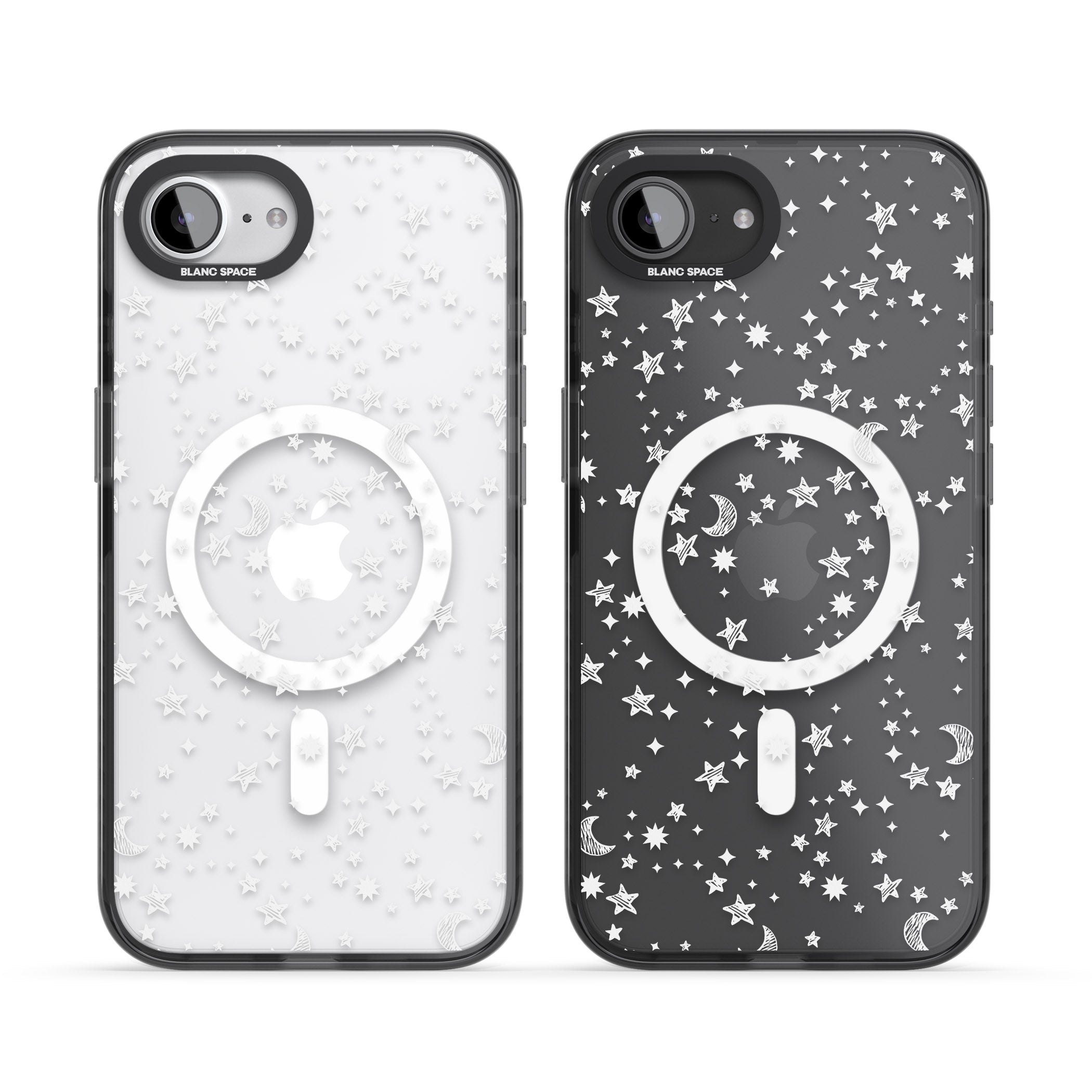 White Cosmic Galaxy Pattern