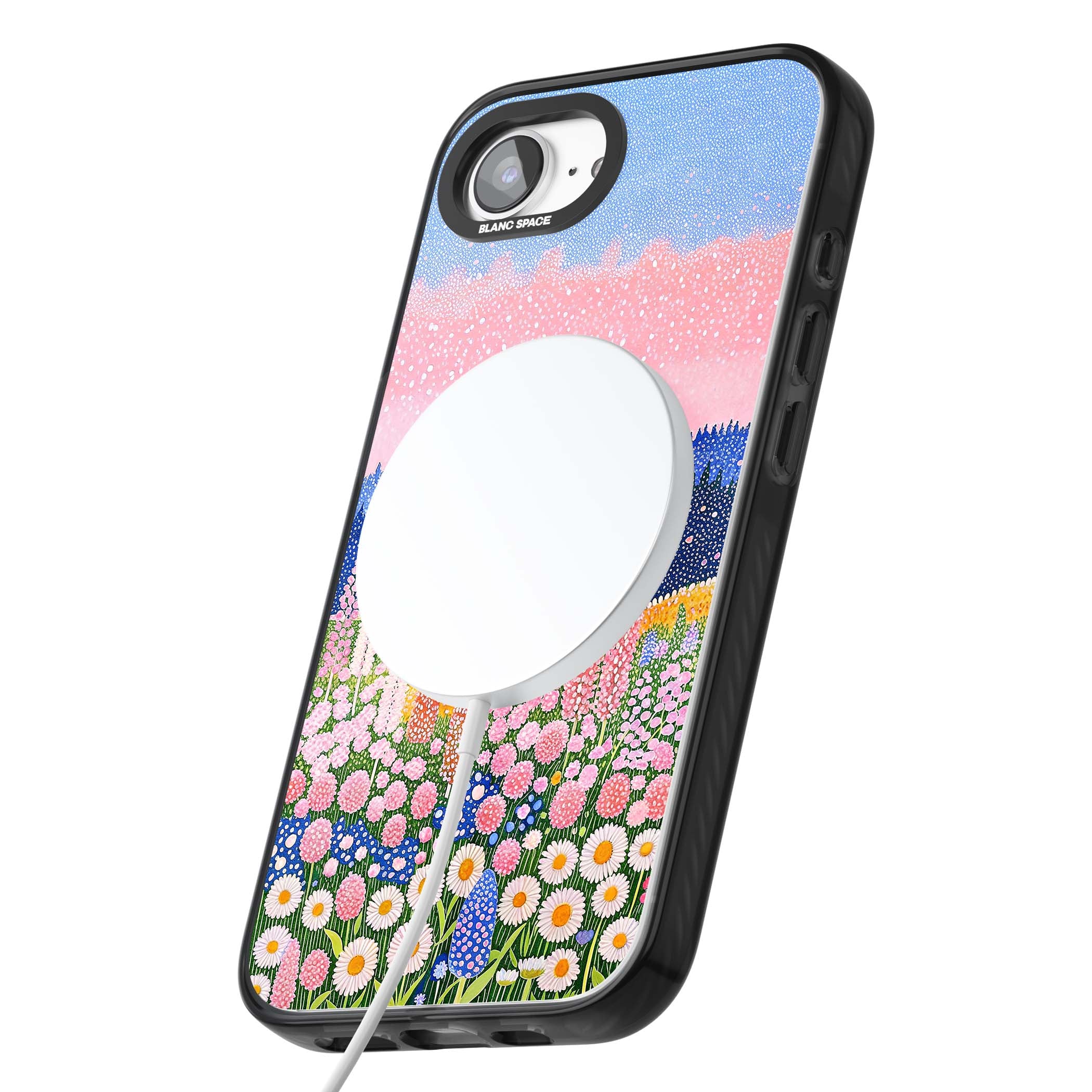Valley Horizon cottagecore iPhone case | Black Impact Magsafe case for iPhone 16e, iPhone 17e