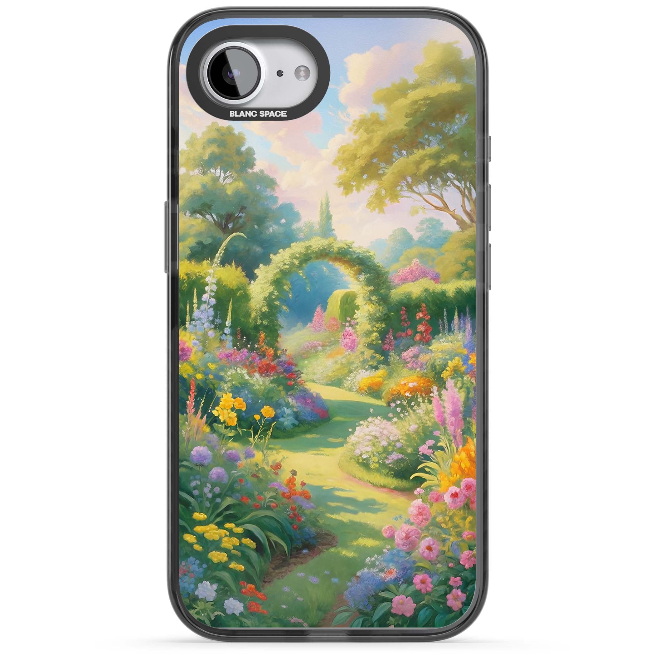 The Painter's Garden floral iPhone case | Black Impact Magsafe case for iPhone 16e, iPhone 17e