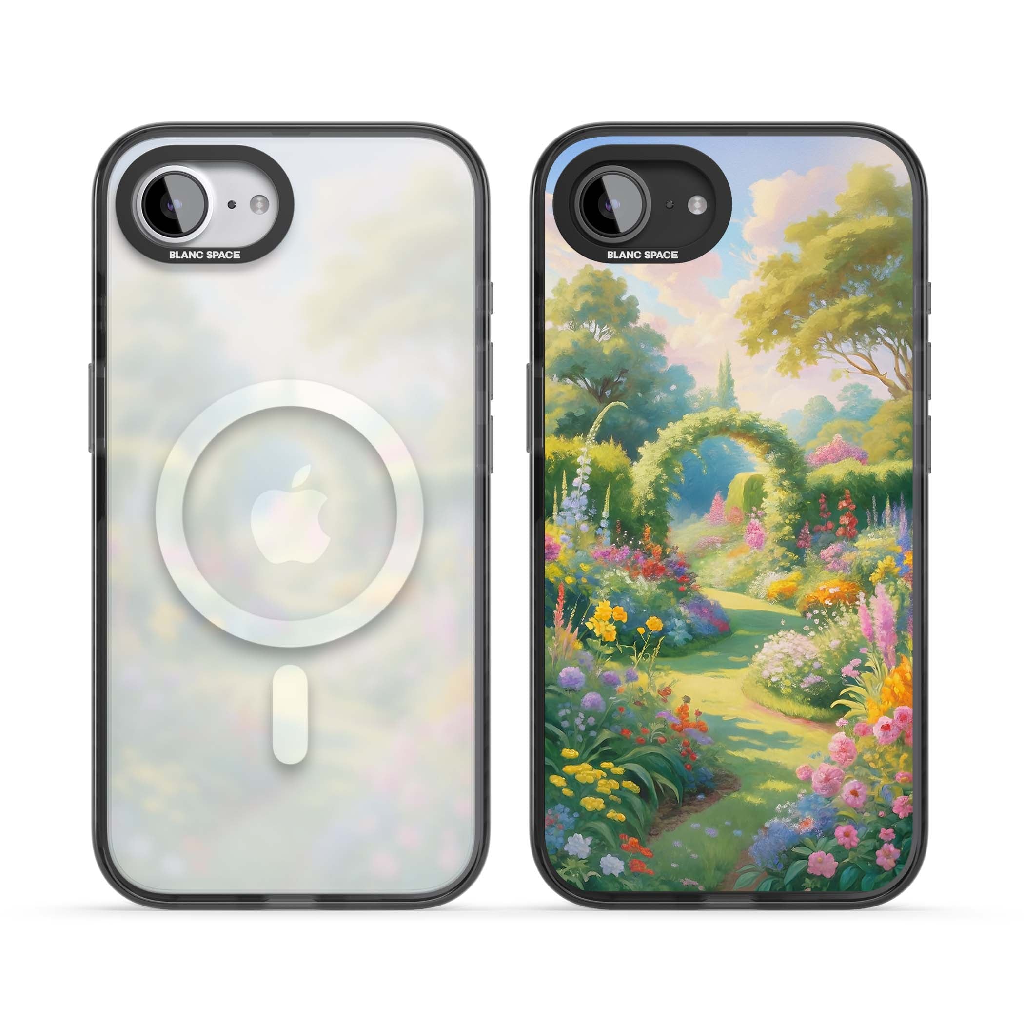 The Painter's Garden floral iPhone case | Black Impact Magsafe case for iPhone 16e, iPhone 17e