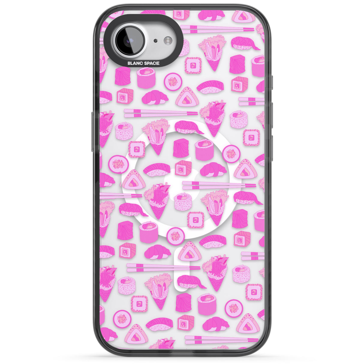 Bright Pink Sushi Pattern
