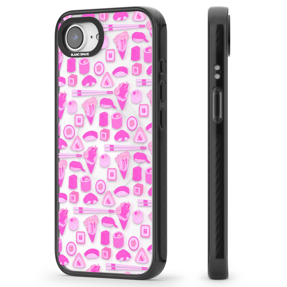 Bright Pink Sushi Pattern