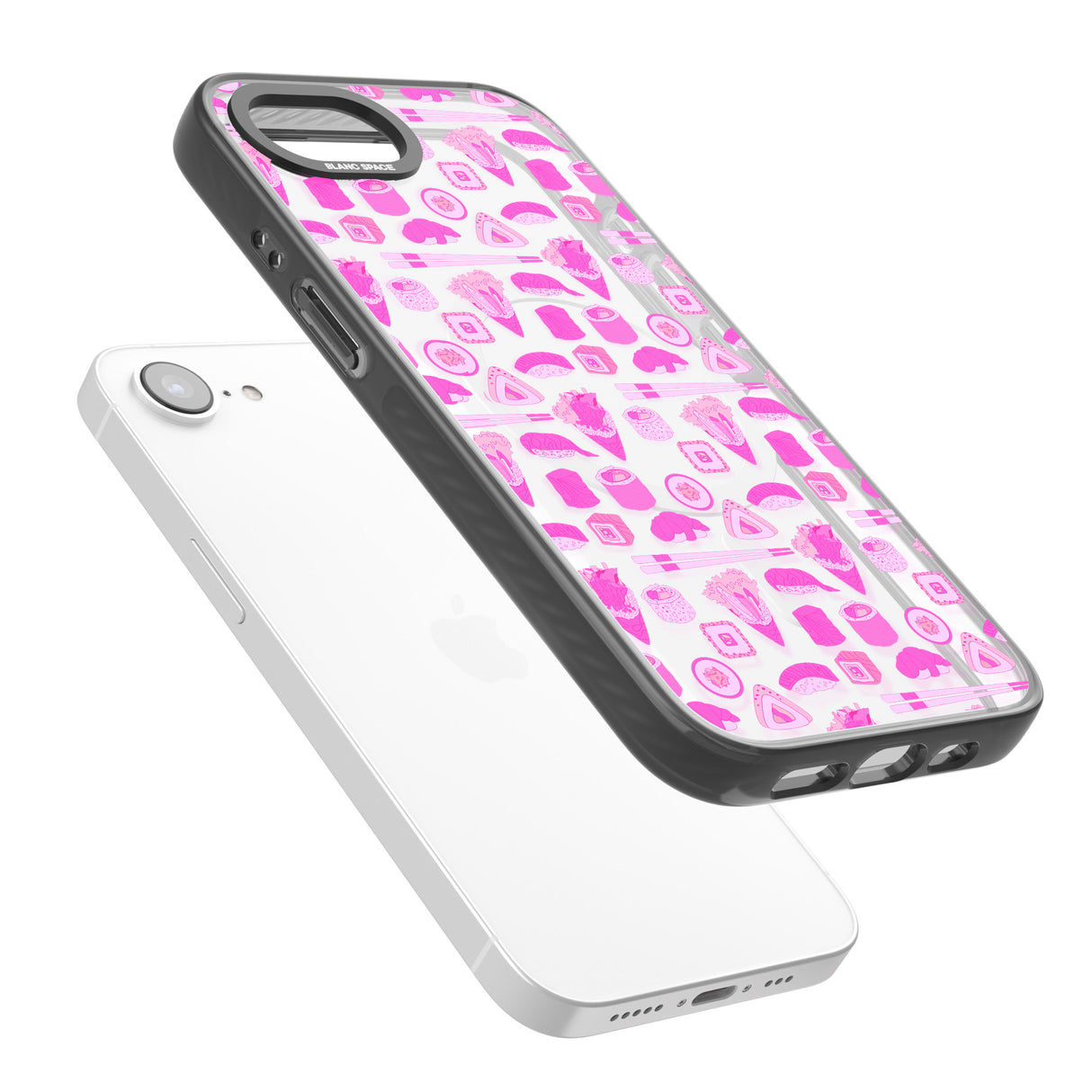 Bright Pink Sushi Pattern