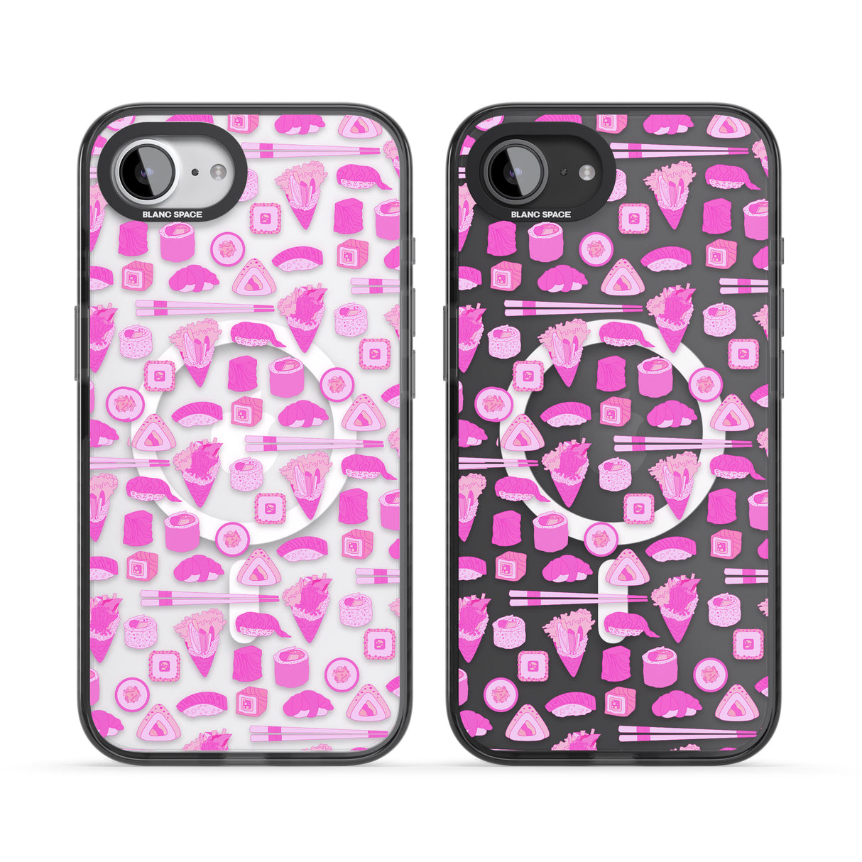 Bright Pink Sushi Pattern