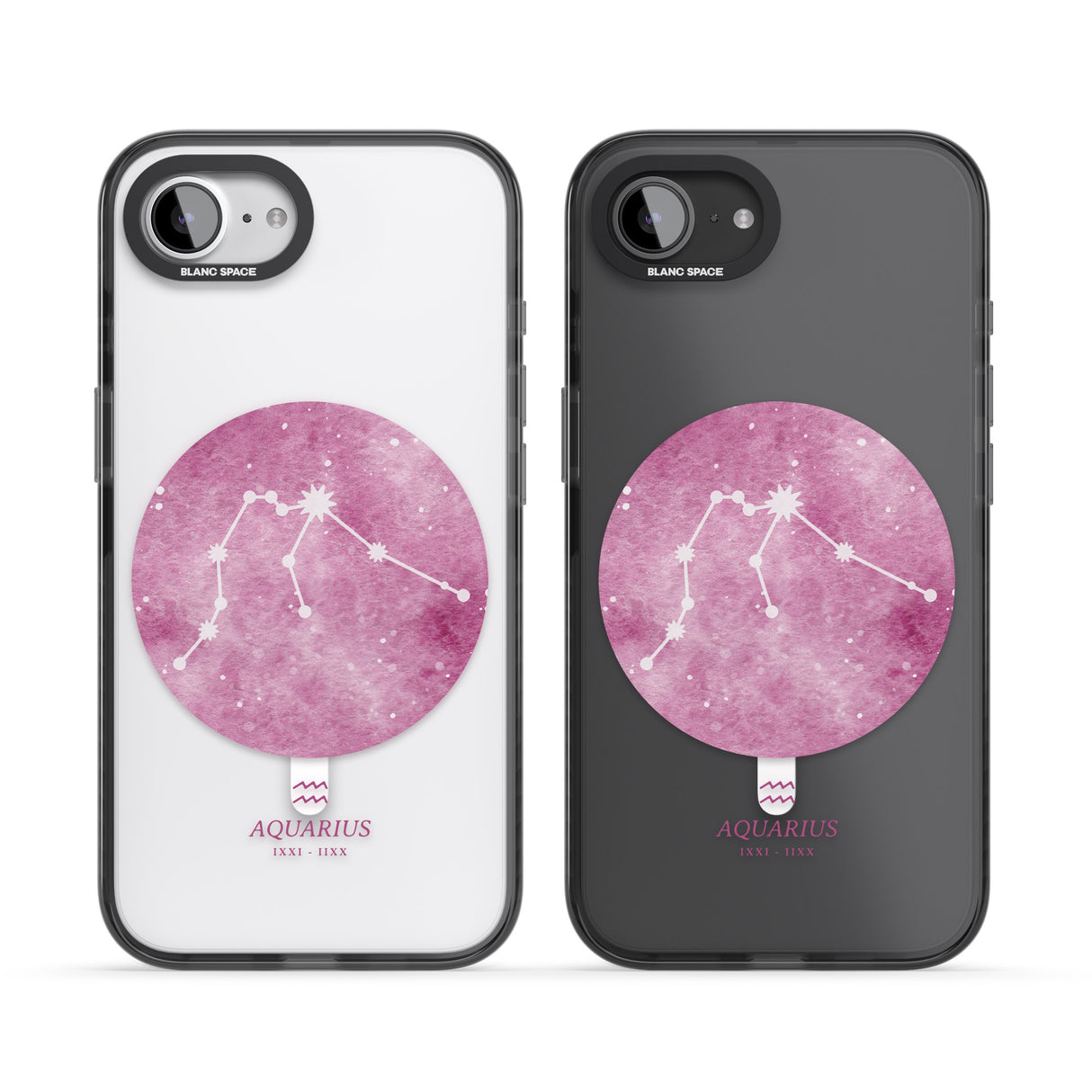 Aquarius Zodiac Transparent Design - Pink