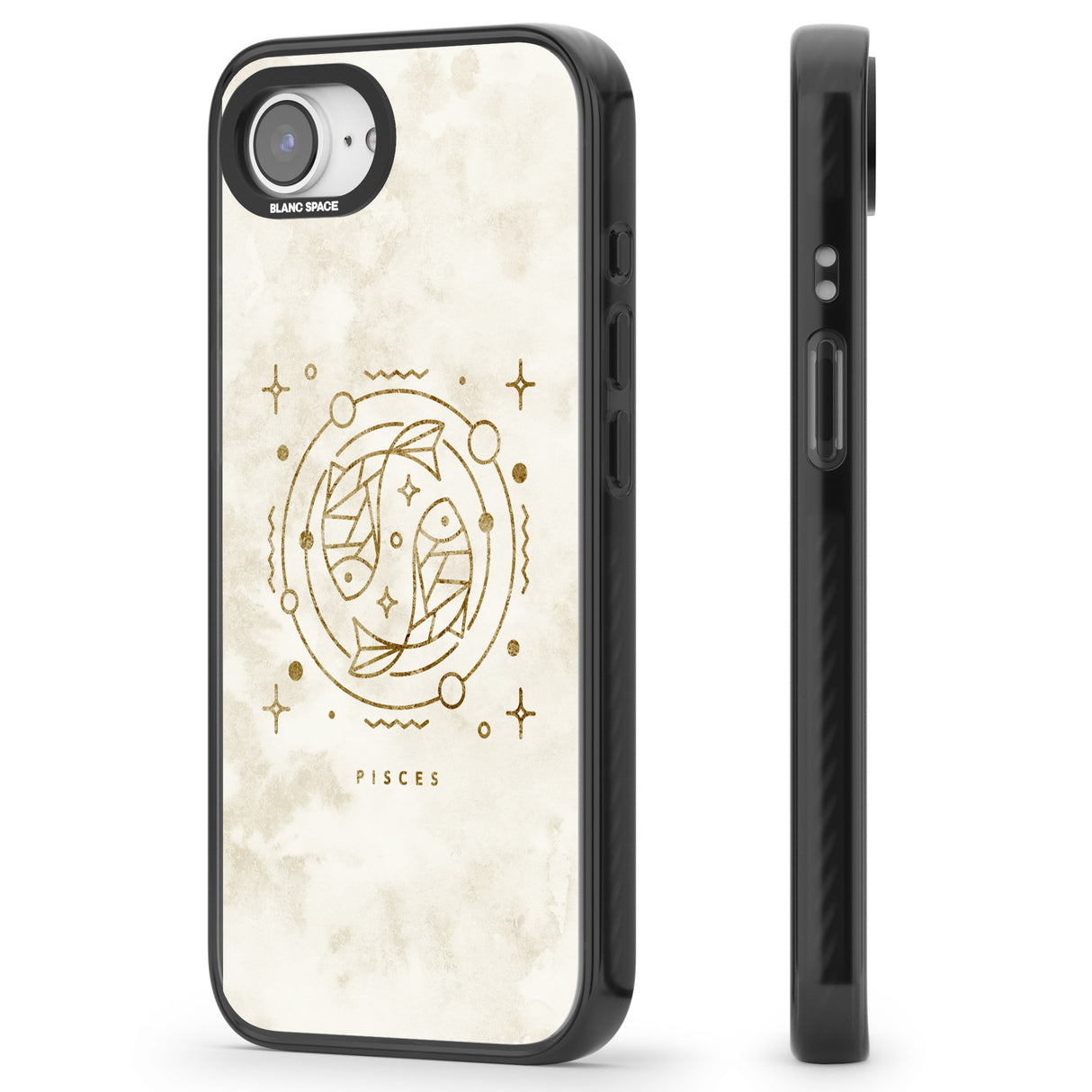 Pisces Emblem - Solid Gold Marbled Design