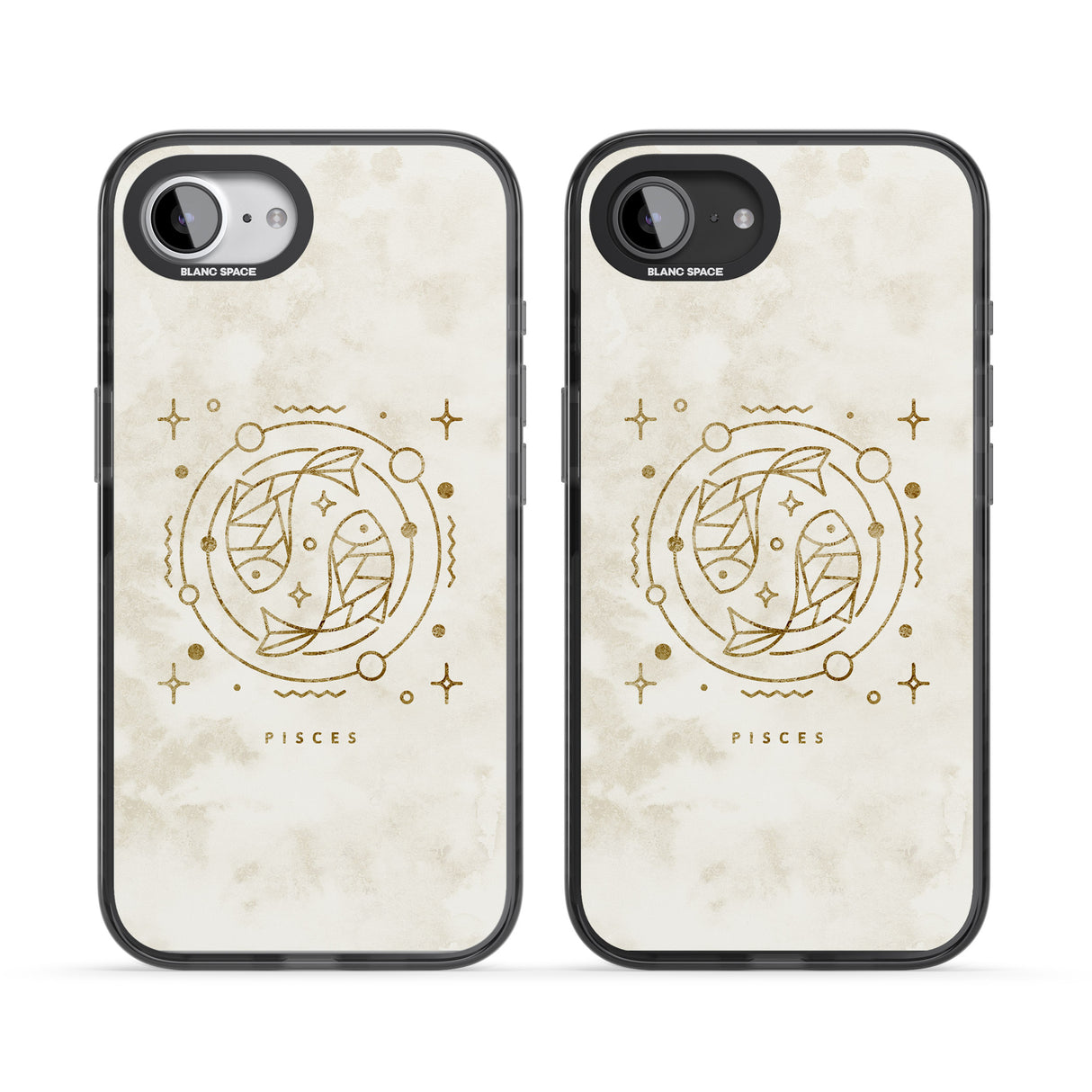 Pisces Emblem - Solid Gold Marbled Design