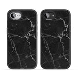 Bold Black Marble with White Texture