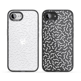 White Wavy Squiggles Memphis Retro Pattern Design