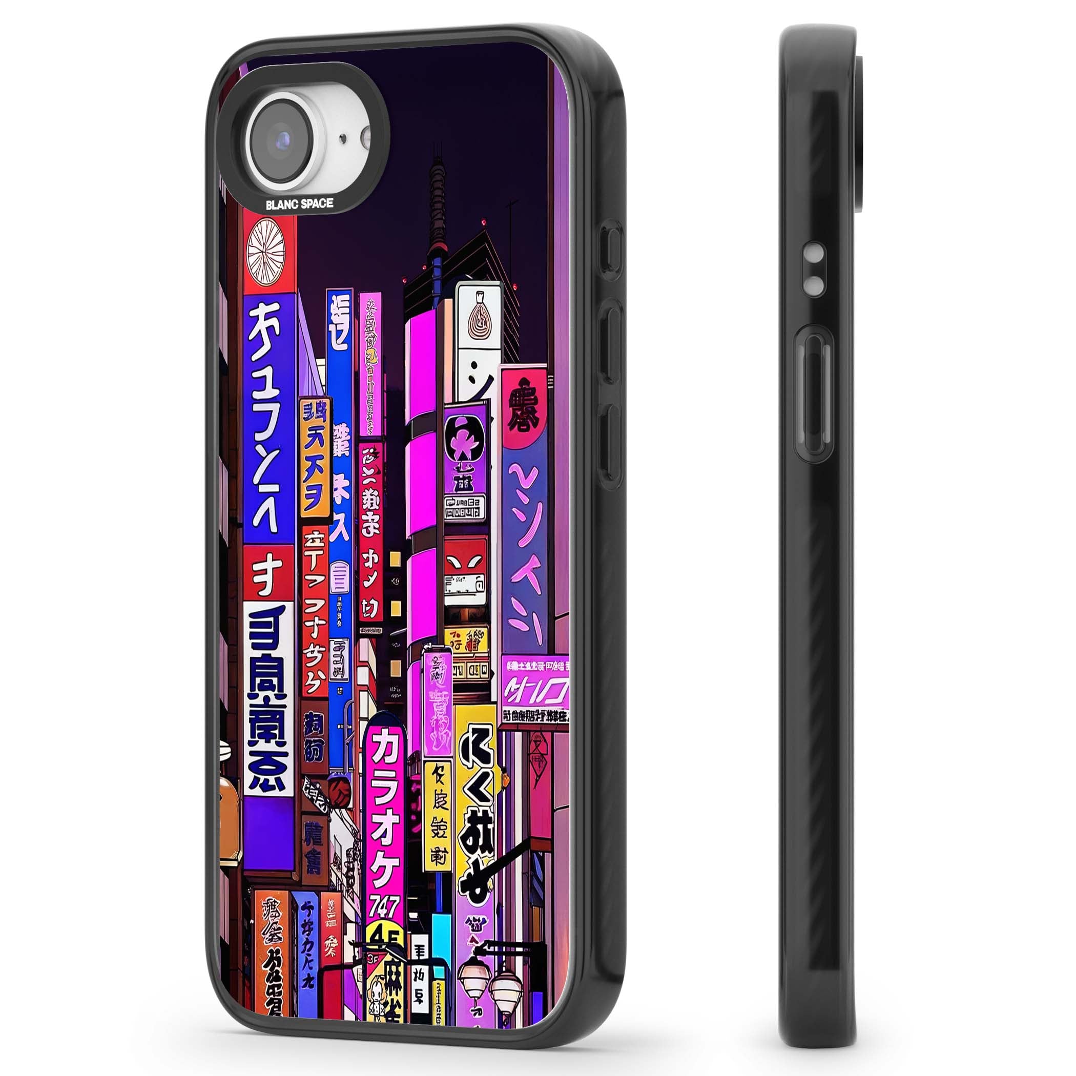 NEON NIGHT anime iPhone case | Black Impact case for iPhone 16e, iPhone 17e