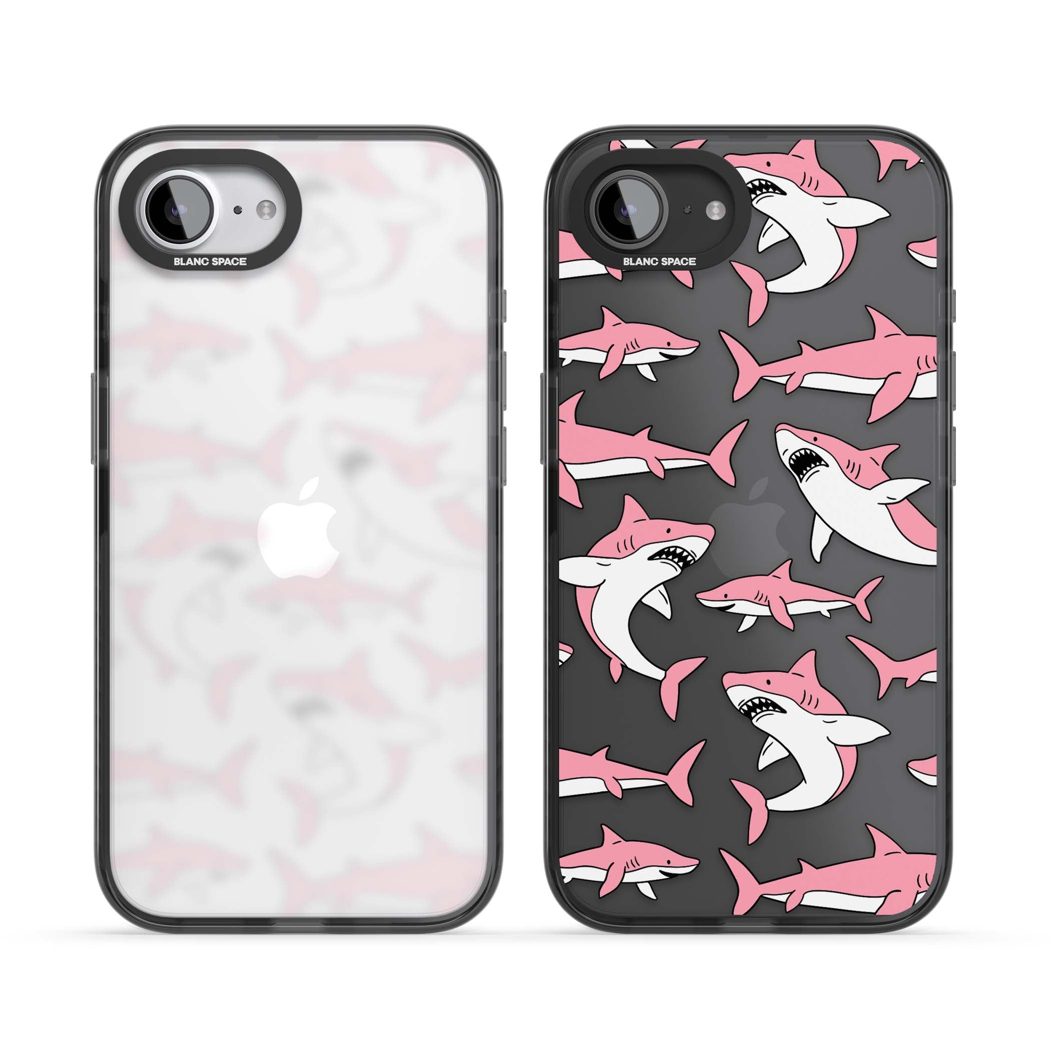 Bubblegum Sharks for her iPhone case | Black Impact case for iPhone 16e, iPhone 17e